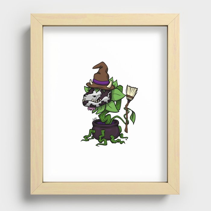 Witchy Cow Plant Recessed Framed Print
