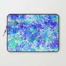 Blue Abstract Paint Texture Pattern Laptop Sleeve