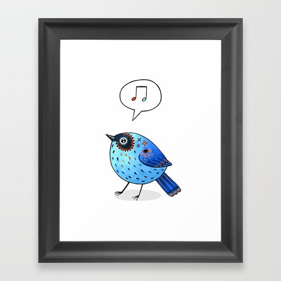 Blue Bird Framed Art Print