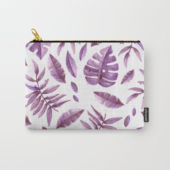 Purple Fern Leaves #cadineradesign Carry-All Pouch