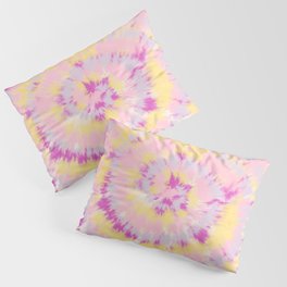 Boho girly purple yellow pink hippie tie dye pattern Pillow Sham