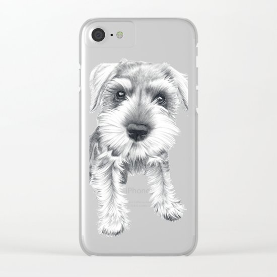 Schnozz the Schnauzer Clear iPhone Case