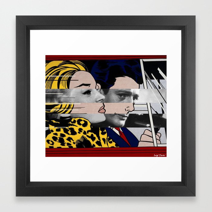 Download Roy Lichtenstein's "In the car" & Marcello Mastroianni with Anita Ekberg Framed Art Print by ...