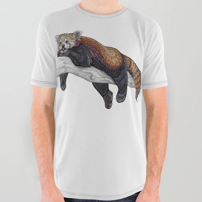 Red Panda All Over Graphic Tee