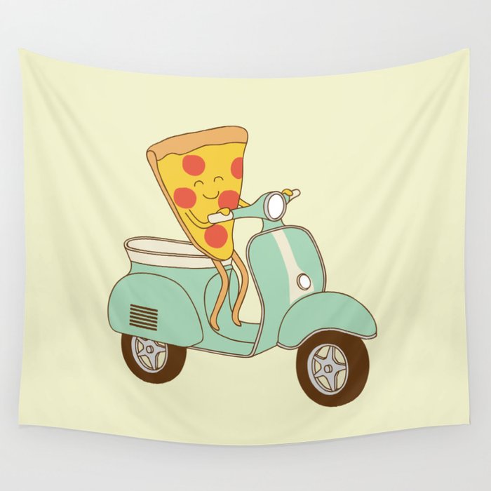 pizza delivery Wall Tapestry