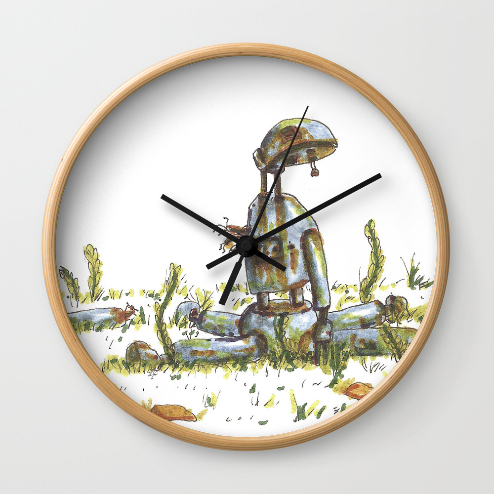 Broken Robot 001 Wall Clock By Jeanmarcmorin Society6