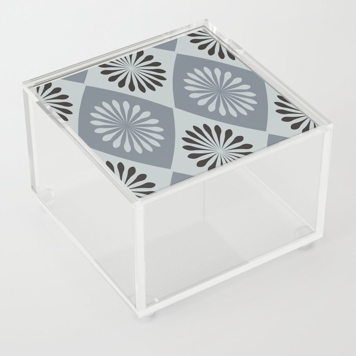 Midcentury Modern Gray Design  Acrylic Box