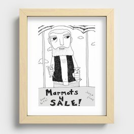 Marmots for Sale Recessed Framed Print