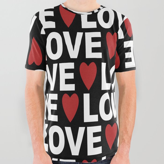 Valentines day pattern 3 All Over Graphic Tee