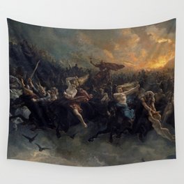 Peter Nicolai Arbo The Wild Hunt Of Odin Restored Wall Tapestry