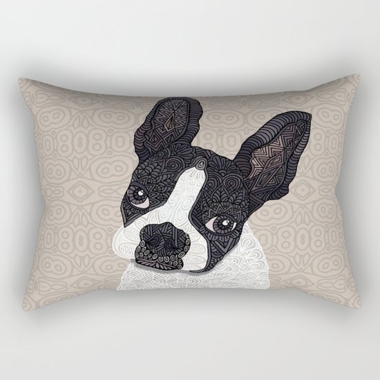 Boston Terrier 2015 Rectangular Pillow
