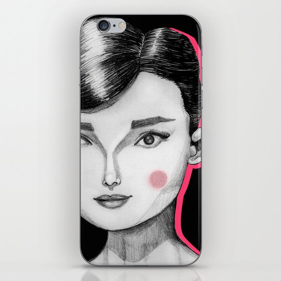 Audrey Hepburn iPhone & iPod Skin