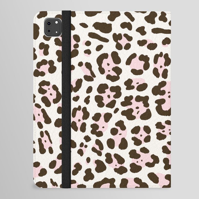 Pink Snow Leopard Animal Print iPad Folio Case