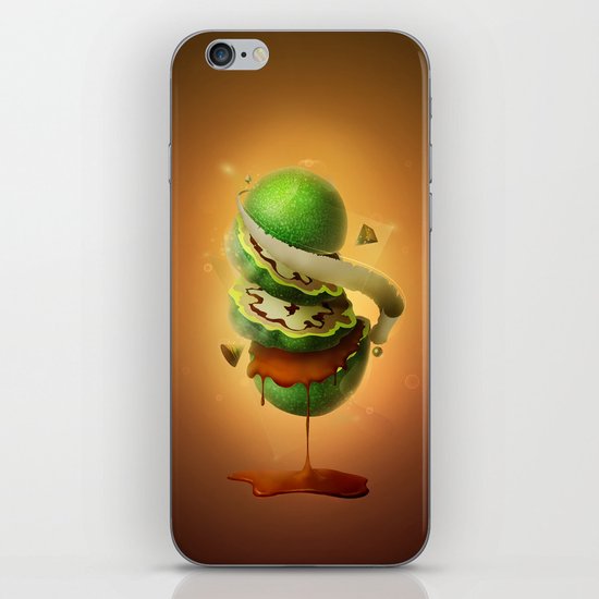 Sliced Green Wallnut iPhone & iPod Skin
