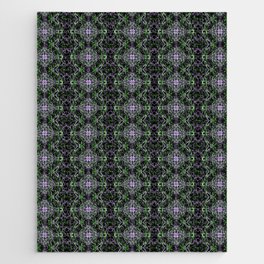 Liquid Light Series 76 ~ Green & Purple Abstract Fractal Pattern Jigsaw Puzzle
