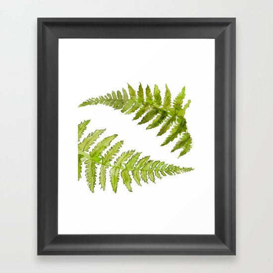 Etched Into Nature No.1 Forest Ferns Framed Art Print