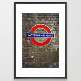 Notting Hill Gate Tube Sign Framed Art Print