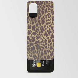 Modern burgundy gold leopard animal print Android Card Case