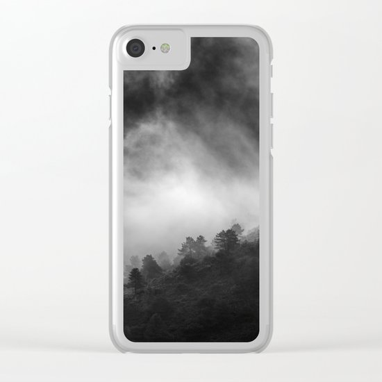 "Memories..." Into the woods. Foggy sunrise Clear iPhone Case