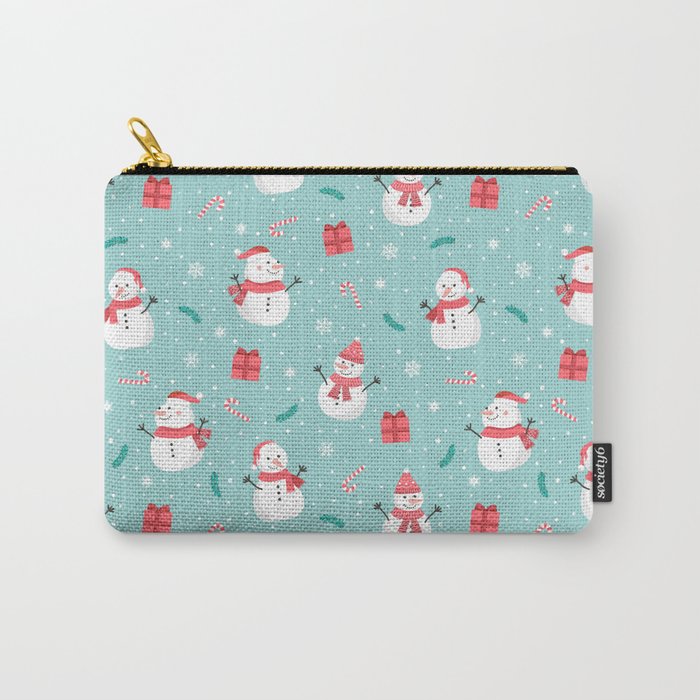 Seamless christmas snowman pattern  Carry-All Pouch