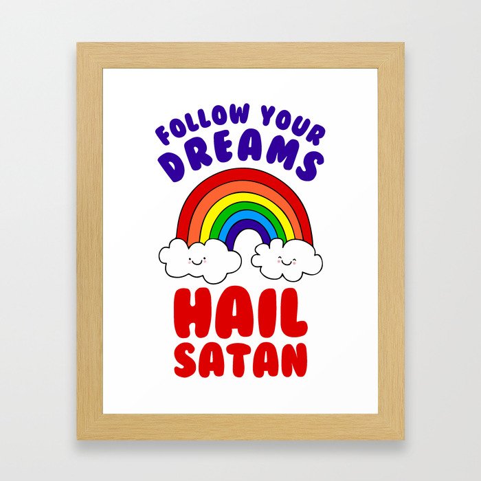Hail Satan Framed Art Print