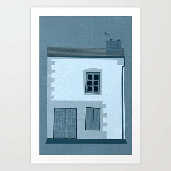 La maison et l'oiseau Art Print