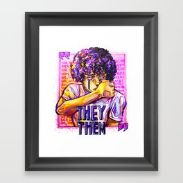 misgendered trans- they/them nonbinary Framed Art Print