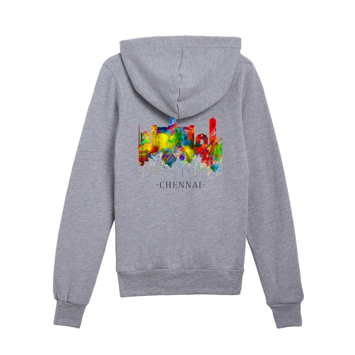 Chennai Tamil Nadu Skyline Kids Zip Hoodie by NextWay Art Society6