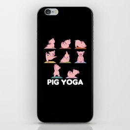 Pig Yoga Cute Pigs Doing Sport Pig Yoga iPhone Skin