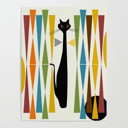 Mid-Century Modern Art Cat 2 Poster