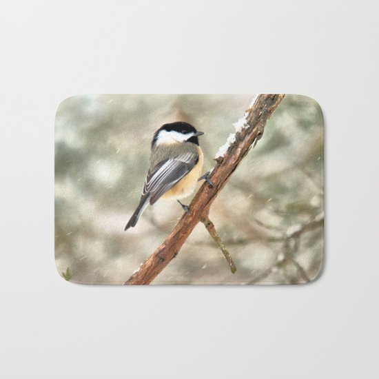 Clinging Chickadee Bath Mat