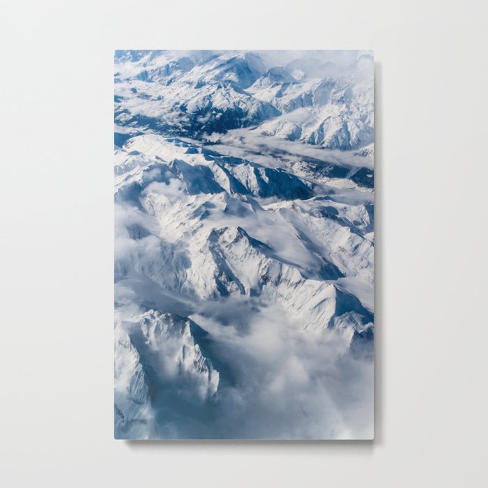 The Photo With Mountains And Snow Metal Print