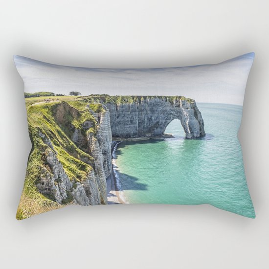 The cliffs of Etretat Rectangular Pillow