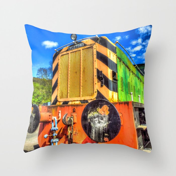 Ruston Diesel Engine Throw Pillow