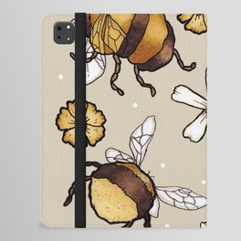 Bee Wreath (on oatmeal) iPad Folio Case