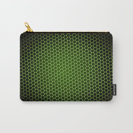Honeycomb Background Green Carry-All Pouch