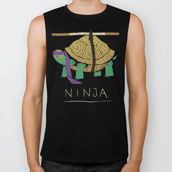 ninja - purple Biker Tank