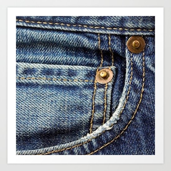 Texture #17 Jeans Art Print