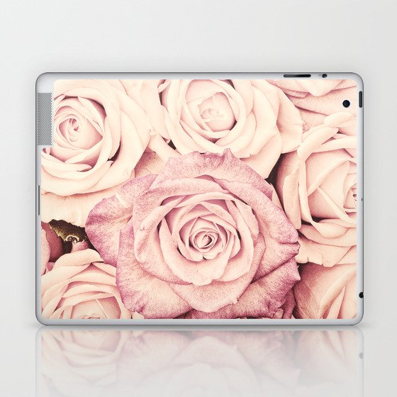 Some people grumble Floral rose roses flowers garden pink Laptop & iPad Skin