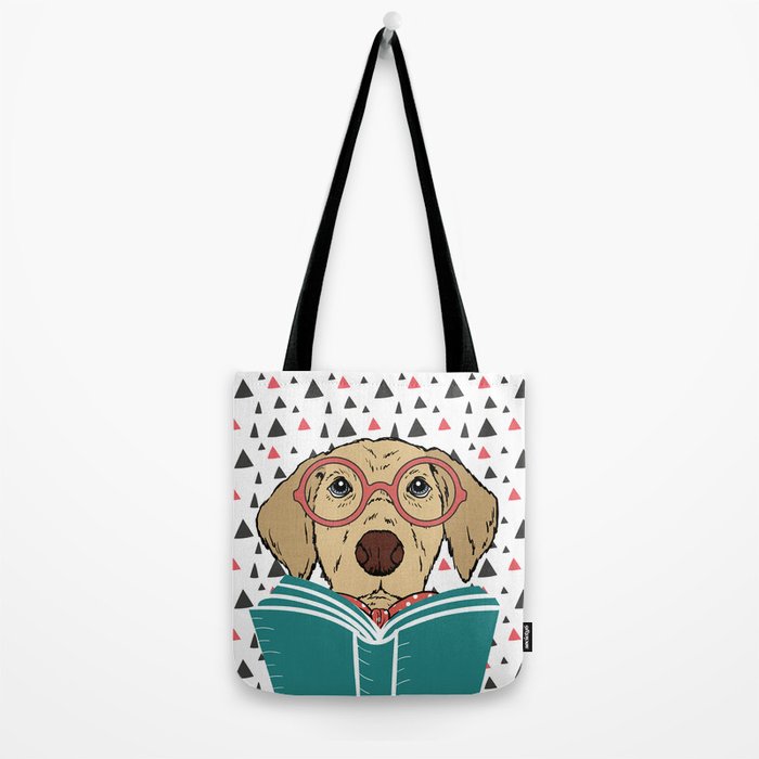 Reading Dog Tote Bag By Evieseo Society6 Reading Dog Tote Bag