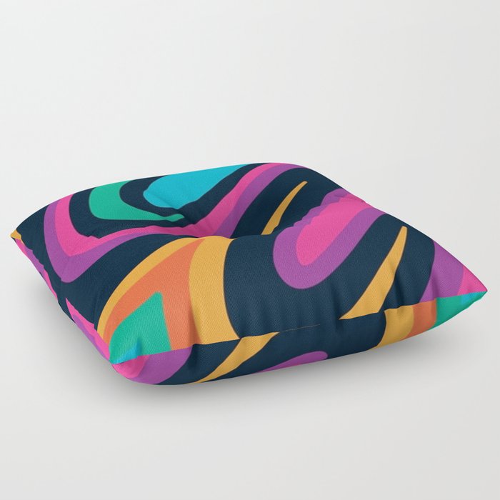 Psychedelic Sexy Multicolored Dreams of Marble Floor Pillow