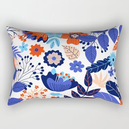 Blue leaves Rectangular Pillow