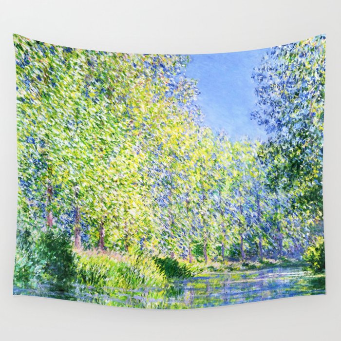 Monet: Bend in the River Epte Wall Tapestry