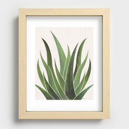 Desert Agave Succulent Illustration Recessed Framed Print