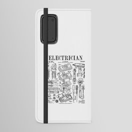 Electrician Electrical Worker Tools Vintage Patent Print Android Wallet Case