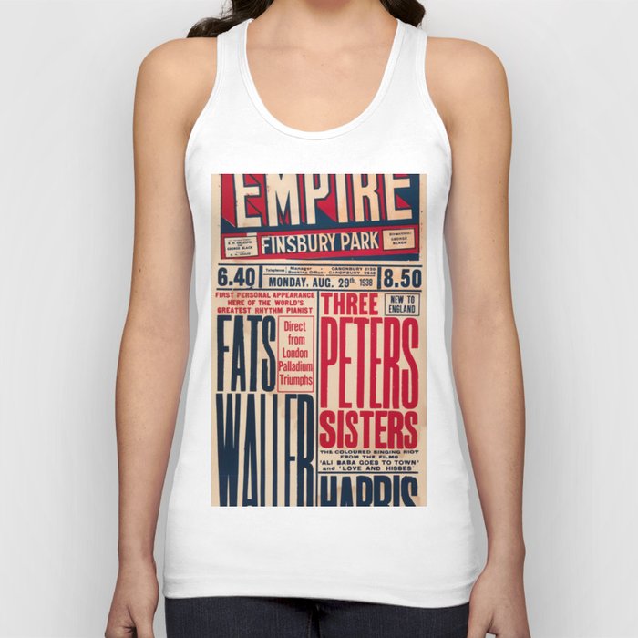 First Page Of Newspaper Empire For Fats Waller  Tank Top