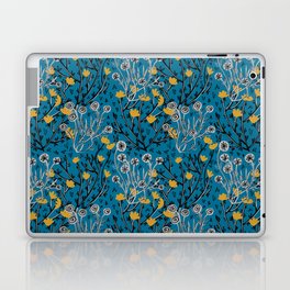Flowering Bush - Blue Laptop Skin