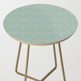 Green Gold Honeycomb Pattern Side Table