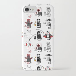 Horror Cats and mouses. Cute witch, vampire, angel and demon iPhone Case