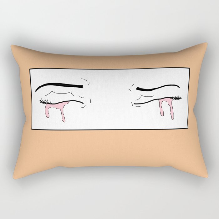 Pink Tear Rectangular Pillow